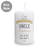 Personalised I Am Glad Pillar Candle Extra Image 1 Preview